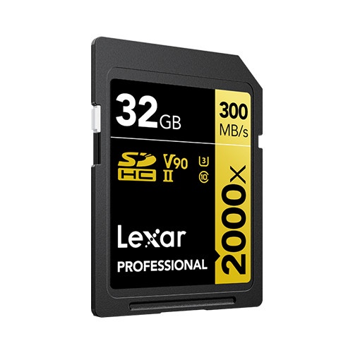 Lexar Professional 2000x 32GB SDHC / SDXC UHS-II RW up to 300/260 MBs