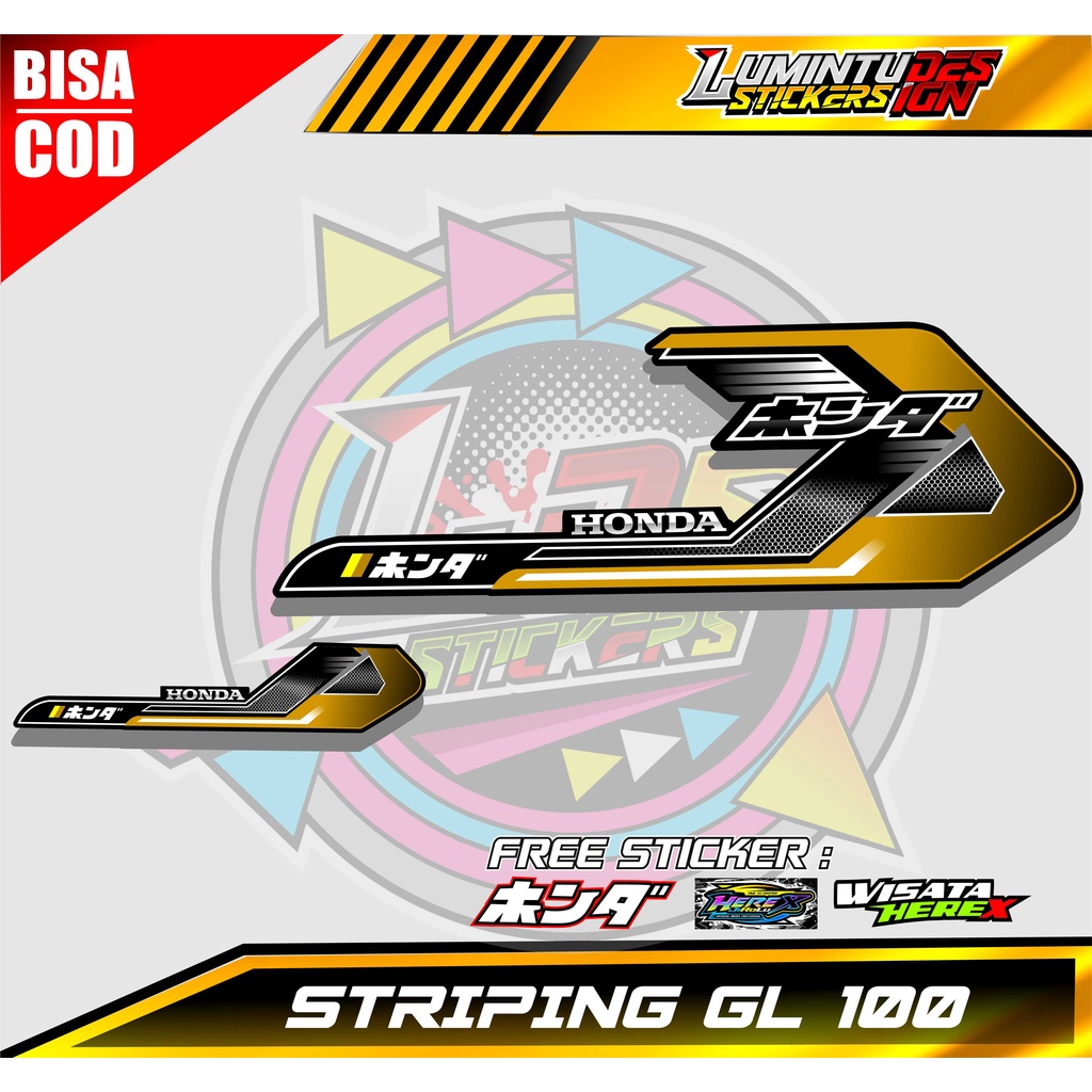 STRIPING VARIASI GL 100 / STIKER HONDA GL 100 / STRIPING GL100 HONDA GANK / STRIPING HOLOGRAM GL100
