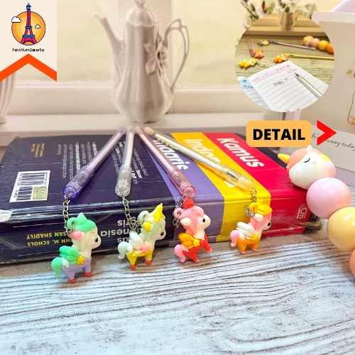 

Pulpen Gel Gantungan Mainan Unicorn Sayap Rainbow Gel Pen Ballpoint Funny Unicorn Hanger Fancy Stuff Best Gift Stationery For School Alat Tulis Kantor Sekolah Ready Grosir Kado Ulang Tahun READY COD