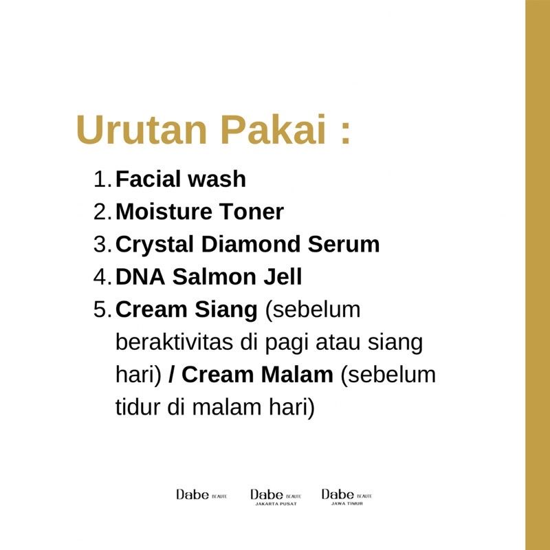 Dabe Beaute Perfect Glow Salmon Package (Paket Basic+Serum Diamond+Salmon Jell)