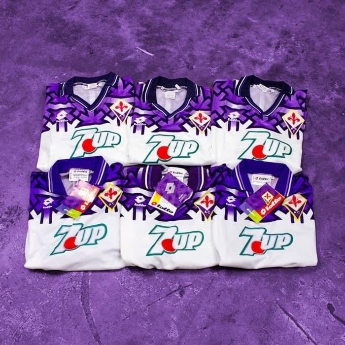 Jersey Bola Retro Klasik Fiorentina Away 92/93 1992 1993 Baju Futsal