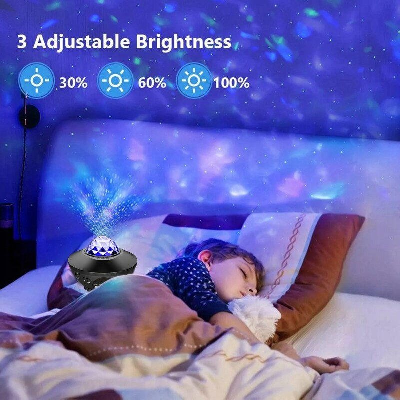 Lampu Proyektor Langit Malam Bintang 2in1 Bluetooth Speaker Starry Projector Light Lampu Tidur