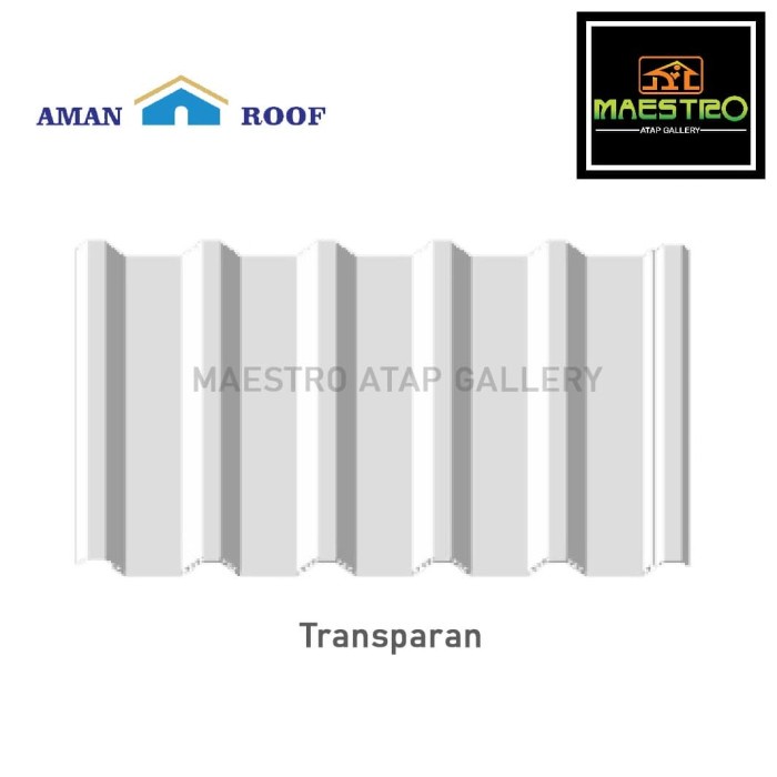 Atap uPVC Aman Roof Transparan