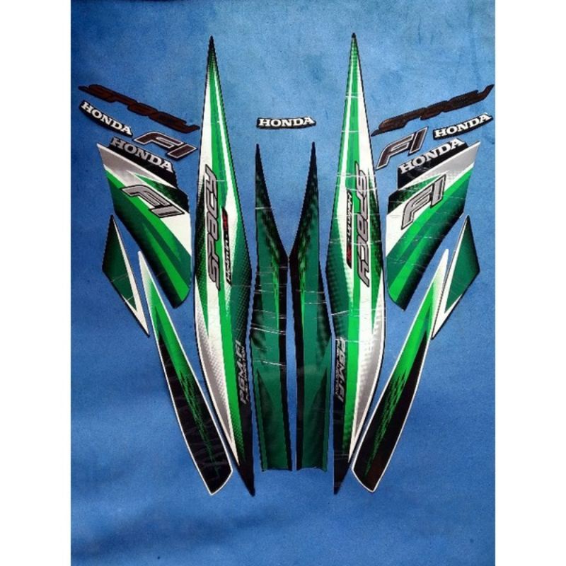 sticker list body honda spacy fi 2013 hijau
