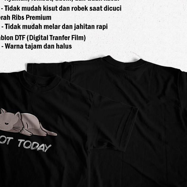 Baju Kaos Gambar Kucing Pria Distro Original Oversize Jumbo Big size - Army, M