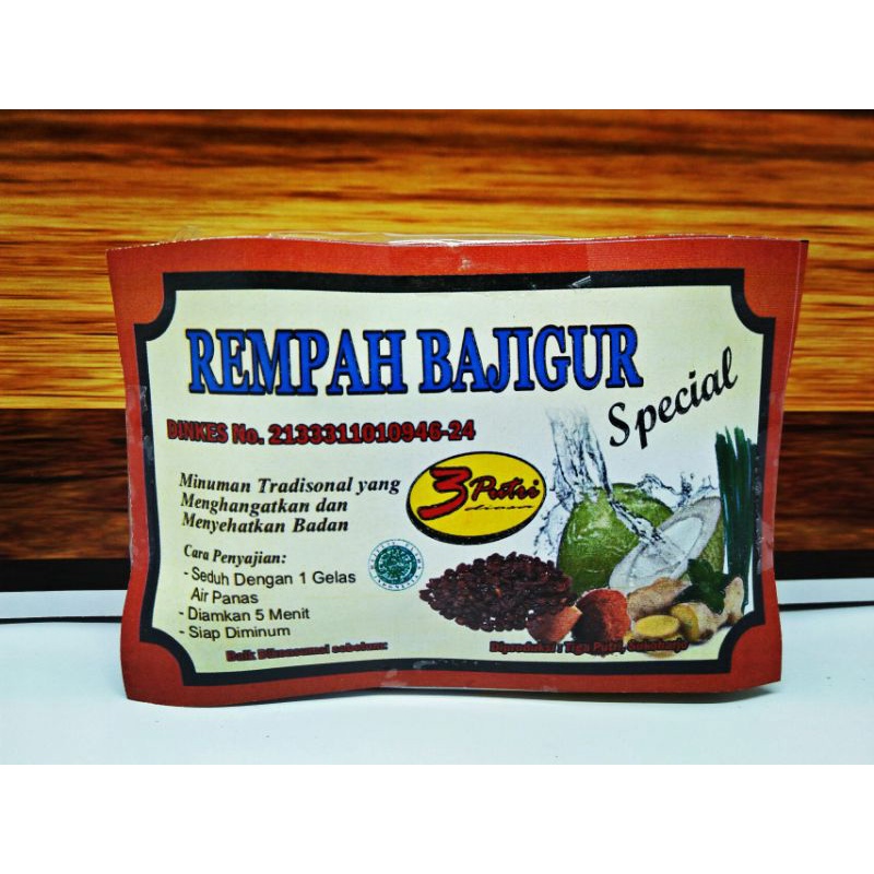 

WEDANG REMPAH BAJIGUR (1pack isi 10)