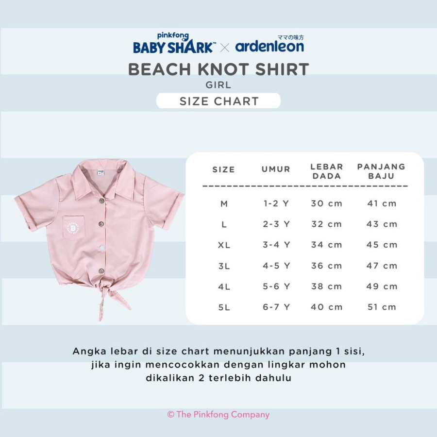 Arden leon Pinkfong Baby Shark Beach Girls Knot Shirt