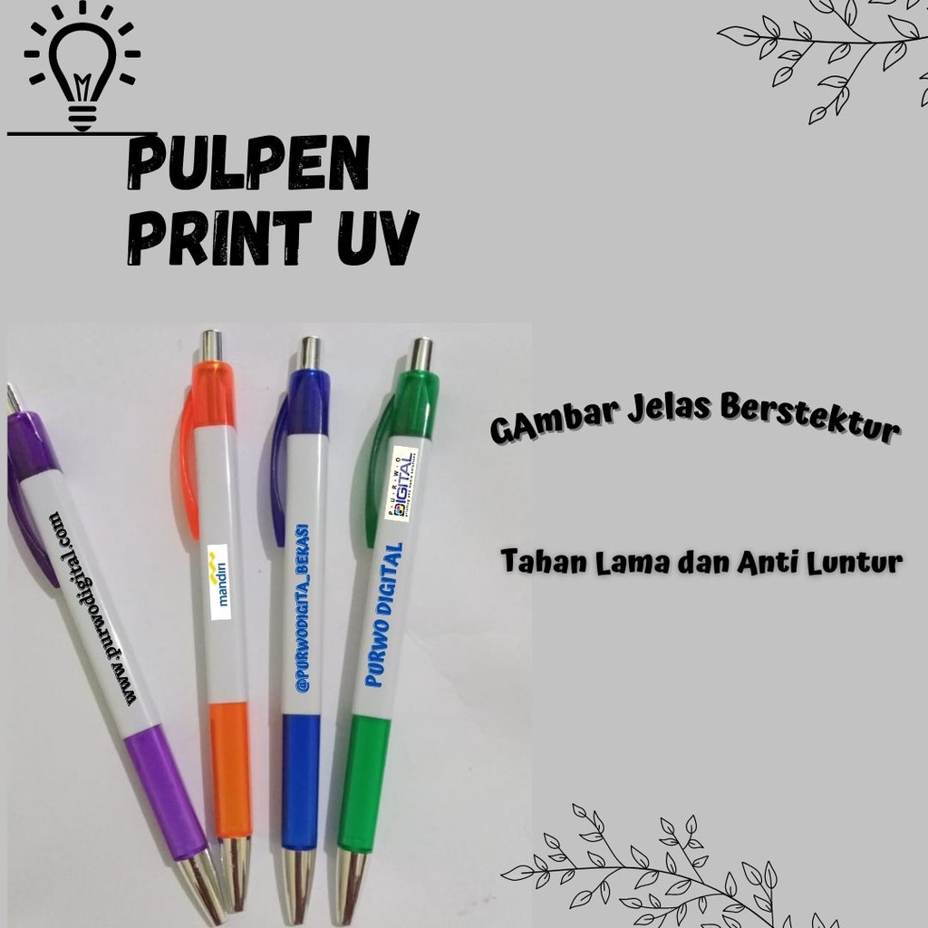 

PULPEN CUSTOM / TERMURAH / PRINT UV /