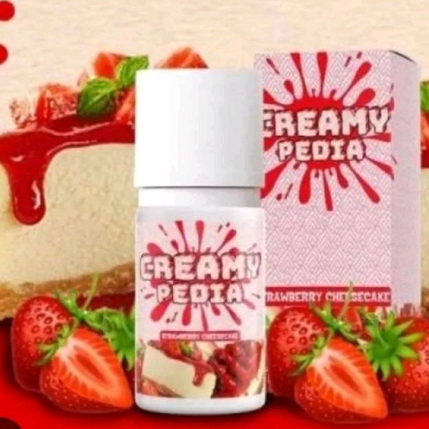 30ml creamy strawberry cheesecake cheese keju bolu pedia 15mg krim liquid