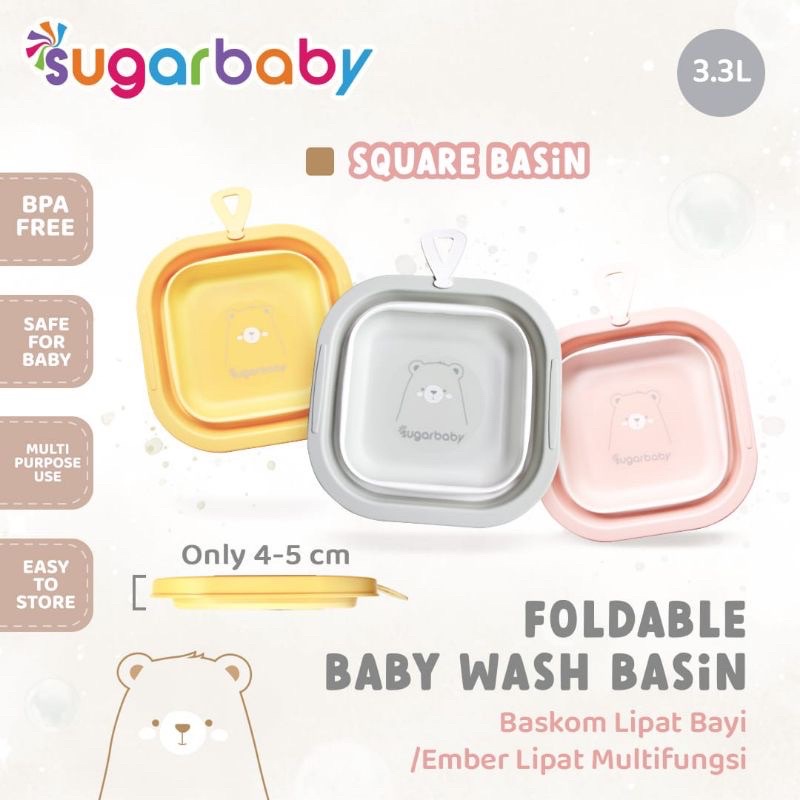 [FREE BUBBLEWRAP] Sugar Baby Basin Foldable Baskom Bayi Ember Lipat Cuci Seka Bayi Traveling