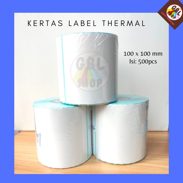 

Therm Kertas Label Thermal Stiker Barcode 100X100 Isi 500Pcs
