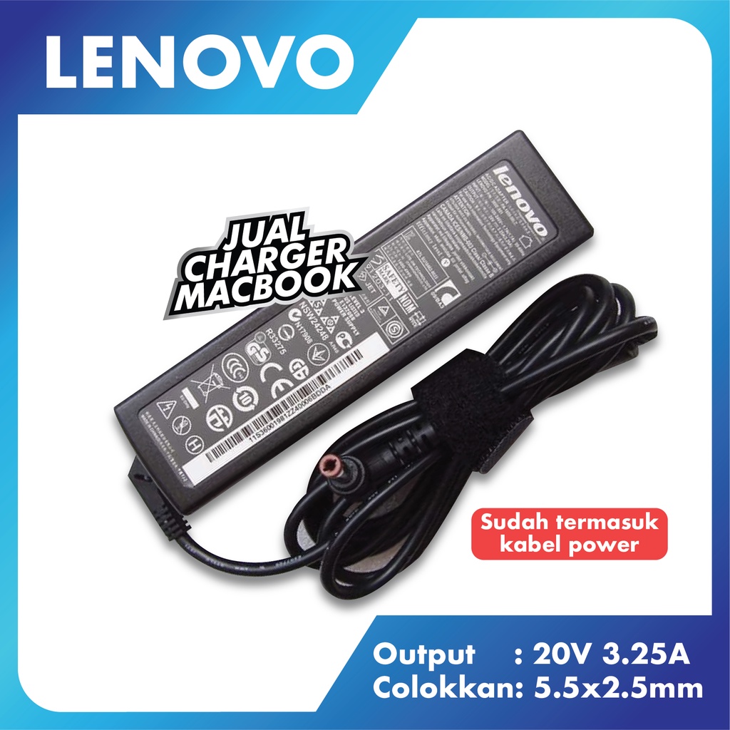 Charger Laptop Lenovo B470 G460 G560 Y450 20A 3.25A Lokasi di Jogja