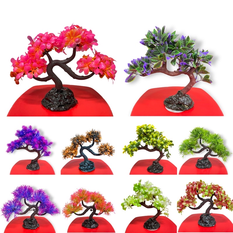 Pohon Plastik Bonsai, hiasan ruang tamu dan hiasan akuarium