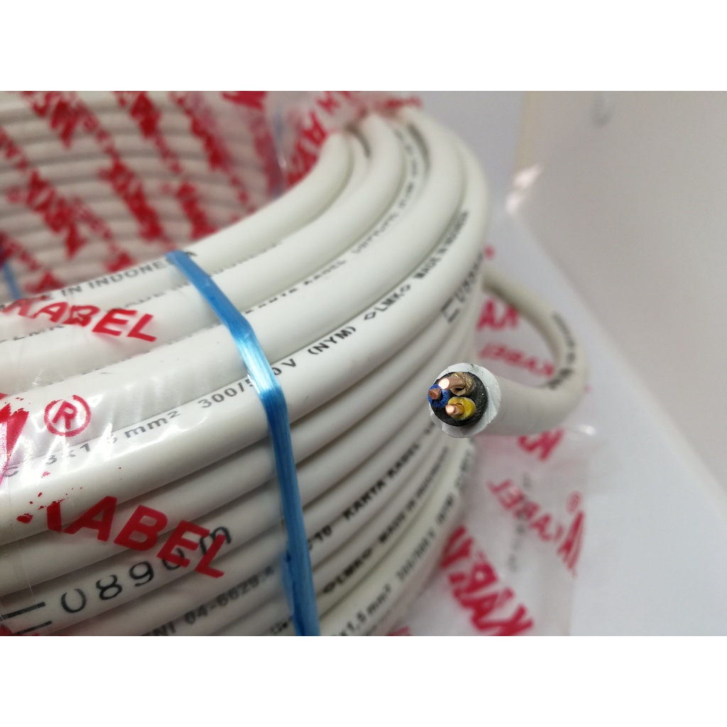 Kabel Listrik Kawat KARYA NYM 3x1,5 3x1.5 50meter (50m)