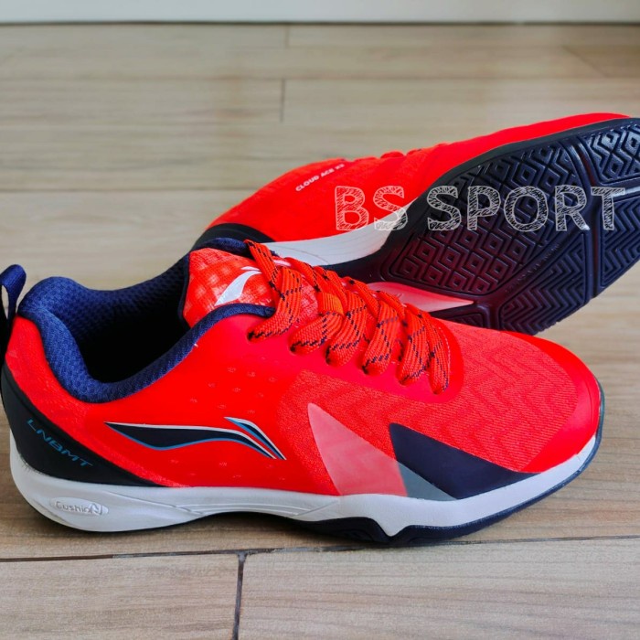NEW SEPATU BADMINTON LINING CLOUD ACE X2 CLOUD ACE X II X 2 ORIGINAL - Orange, 39 - 24.5 cm