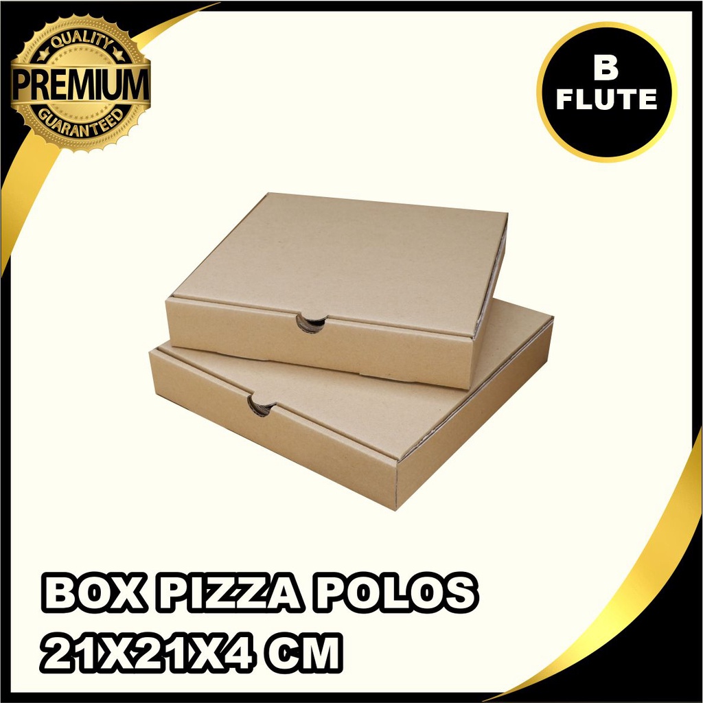 

Box pizza polos ukuran 21x21x4 cm Box pizza | box baju | box kue | box hampers