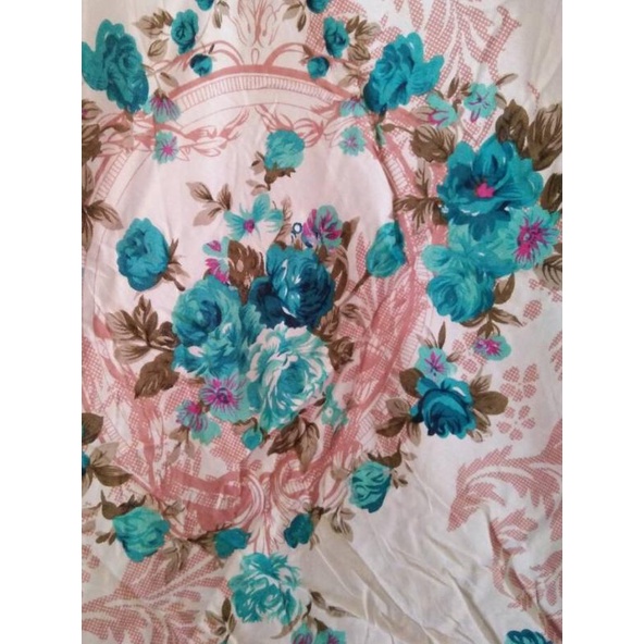 Mukena Bali Katun Rayon Shabby Chic TOSCA Rose - Biru Muda