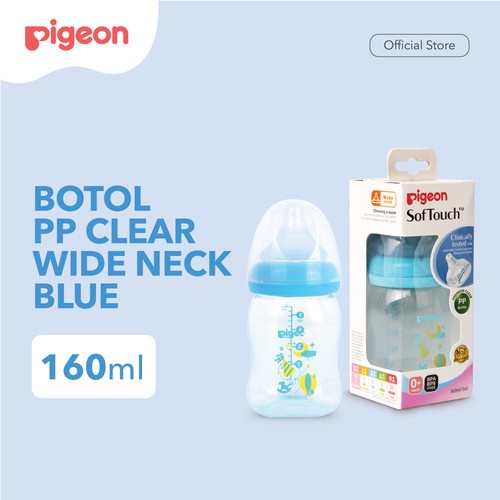 Pigeon Botol Pp Wide Neck Blue / Pink  160ml + Bubble Wrap / Toko Makmur Online