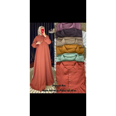 Gamis polos polo linen