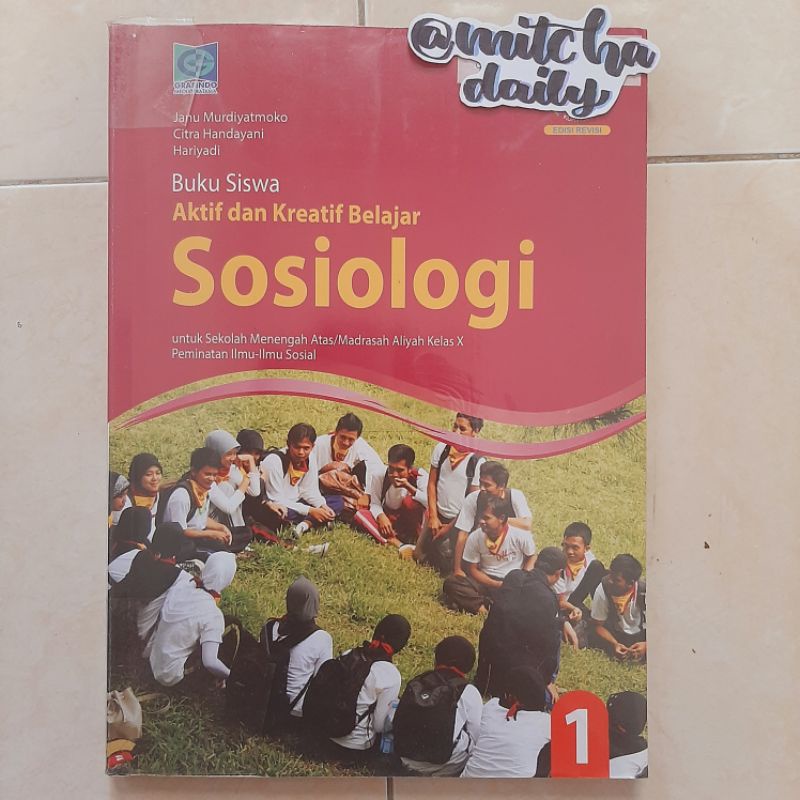 Buku Sosiologi Grafindo SMA kelas 10 X Bekas Edisi Revisi Kurikulum 2013