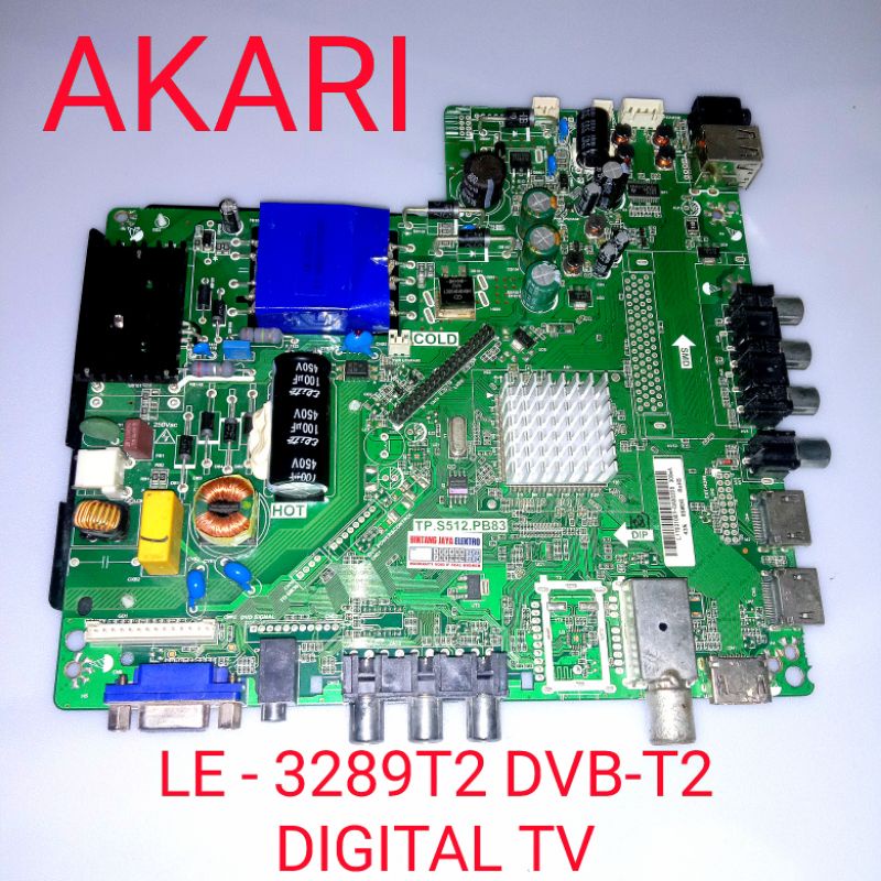 mb mainbord mesin tv led akari LE 3289T2 DVB T2 DIGITAL TV