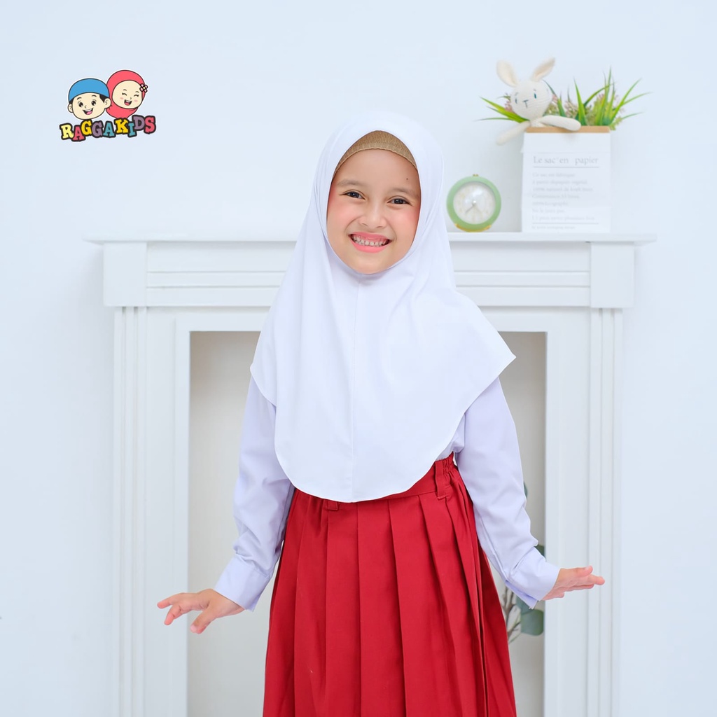 Jilbab sekolah anak putih | jilbab sekolah anak coklat raggakids rumbay