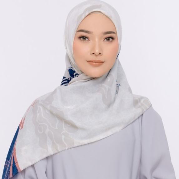 ZM X Saung Angklung Udjo Navy Scarf Kerudung Segi Empat