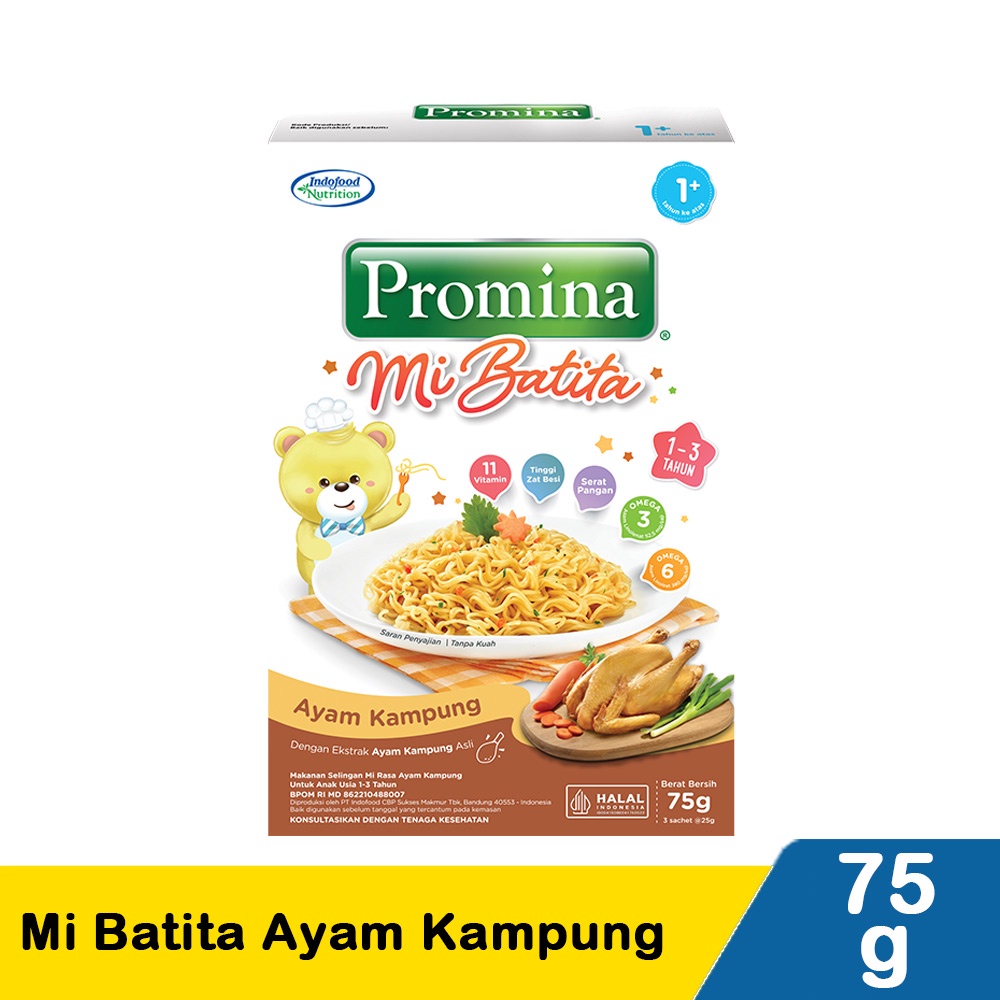 Promina Pasta Creamy Spinach &amp; Promina Mie batita -  Mie Empasi 1-3 tahun - Cemilan Selingan Anak