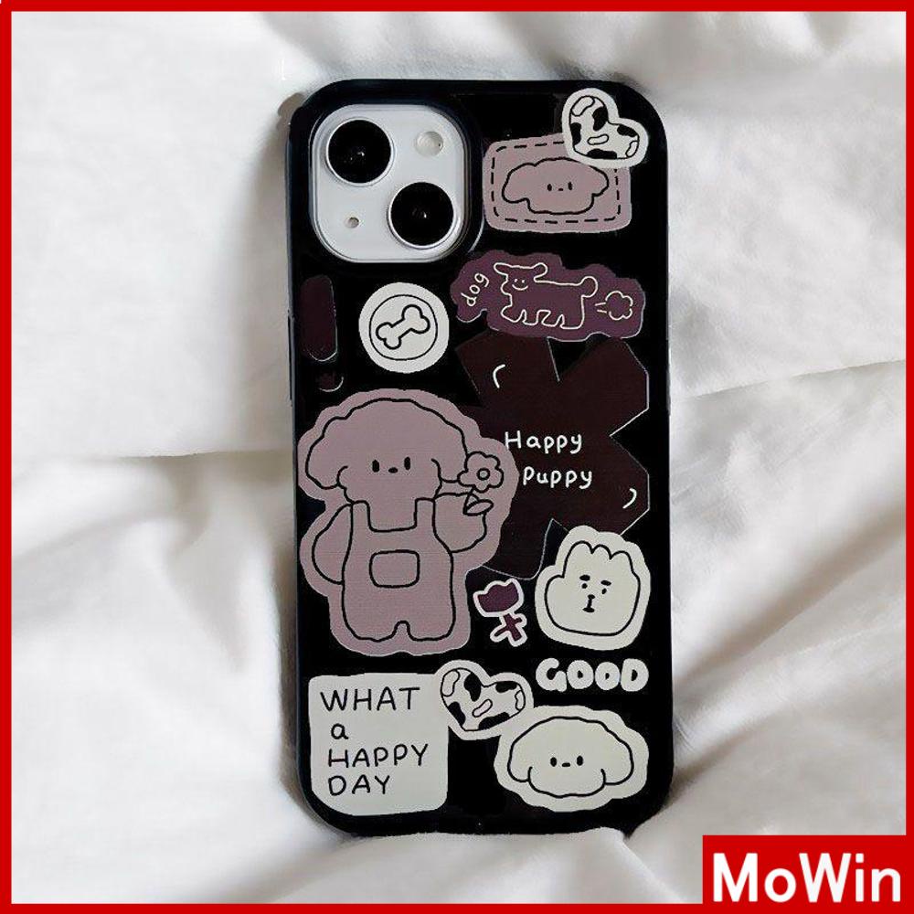 For iPhone 14 Pro Max iPhone Case Black Jelly TPU Soft Case Shiny Shockproof Protection Camera Cute Puppy Compatible For iPhone 13 Pro max 12 Pro Max 11 Pro max xr xs max 7Plus 7 8