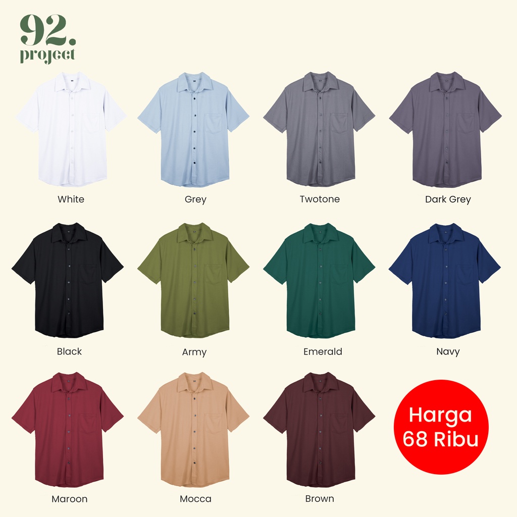 GROSIR KEMEJA PIQUE LENGAN PENDEK