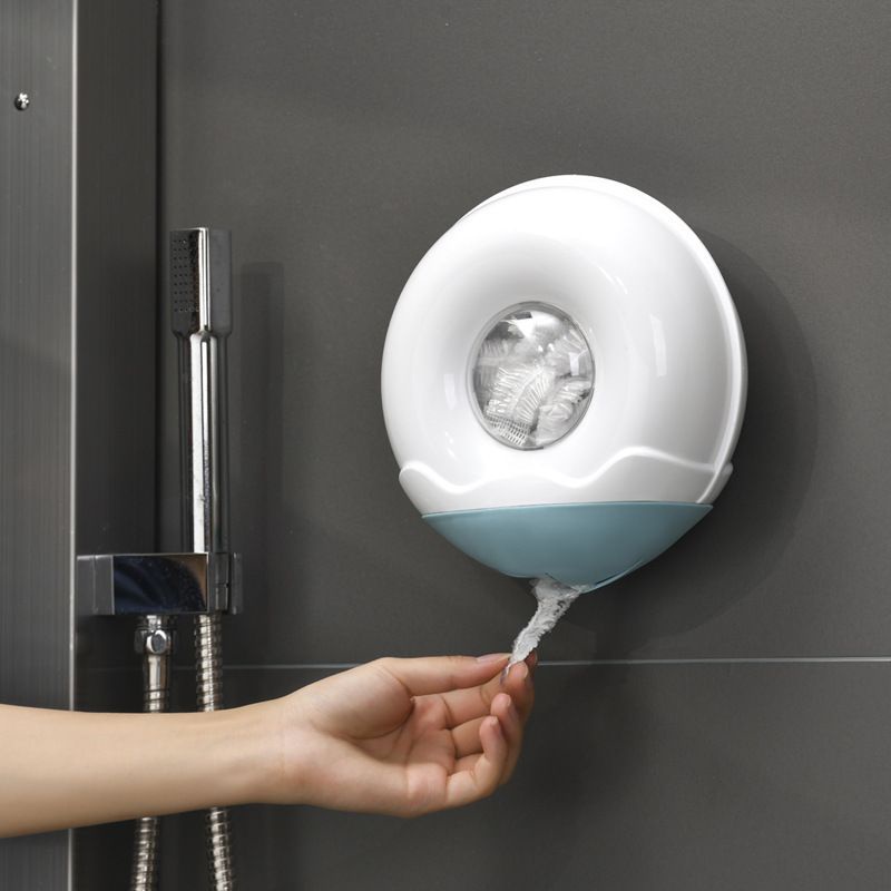 (BOW) Tempat Kantong Plastik Sampah Penyimpanan Tissue Kotak Serbaguna Tempel Dinding Bentuk Bulat