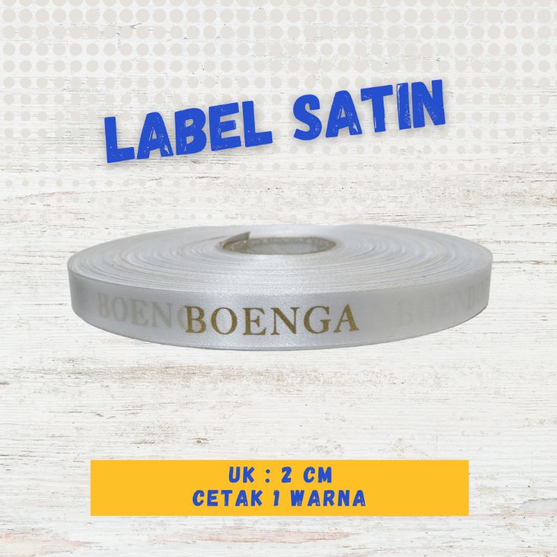 

Label satin 2 cm label merk