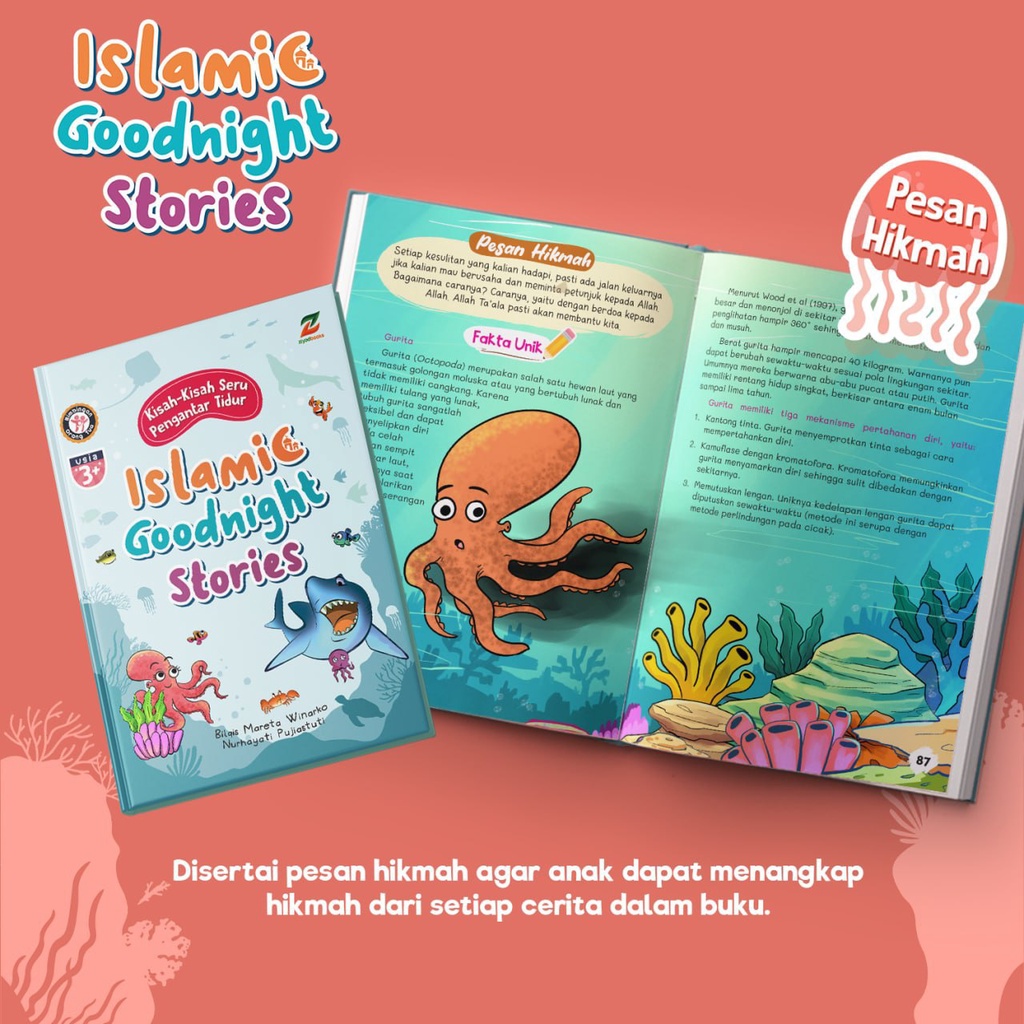 Buku Cerita Pengantar Tidur : Islamic Goodnight Stories | Hard Cover | Full Color | Ziyad Books