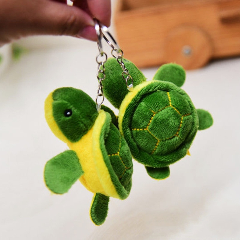 Mary Turtle Plush Keychain Boneka Binatang Keyring Lembut Lucu Mini Kartun Binatang