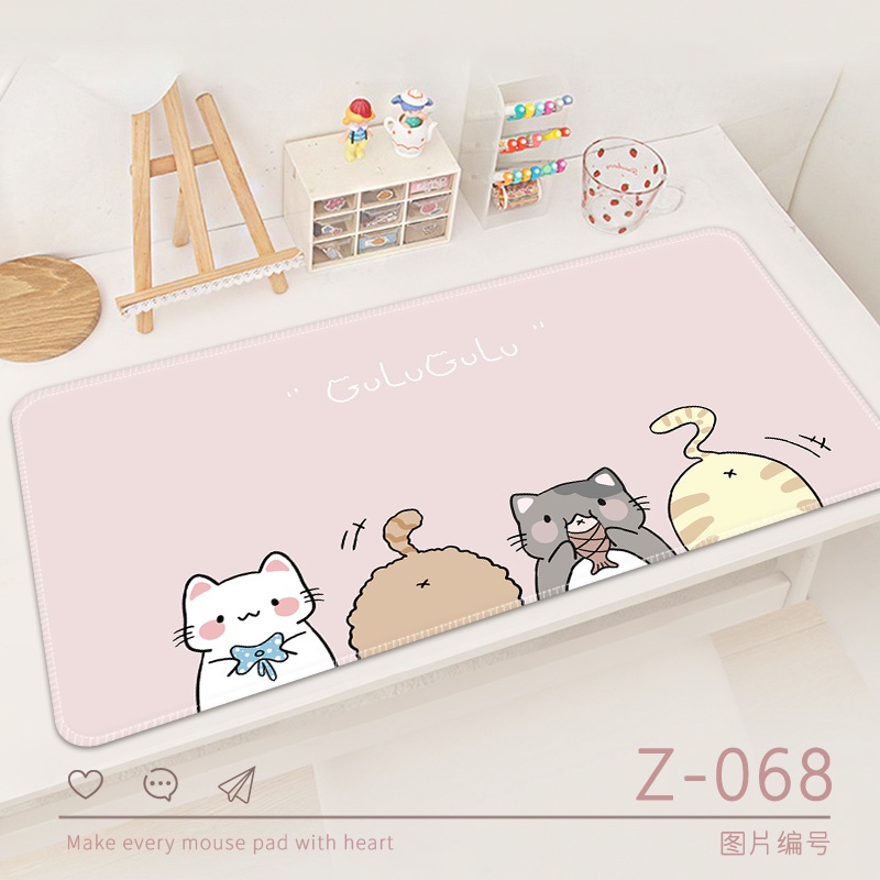 Mouse Pad Korea Anti slip Lembut Motif Kartun Lucu Untuk Laptop