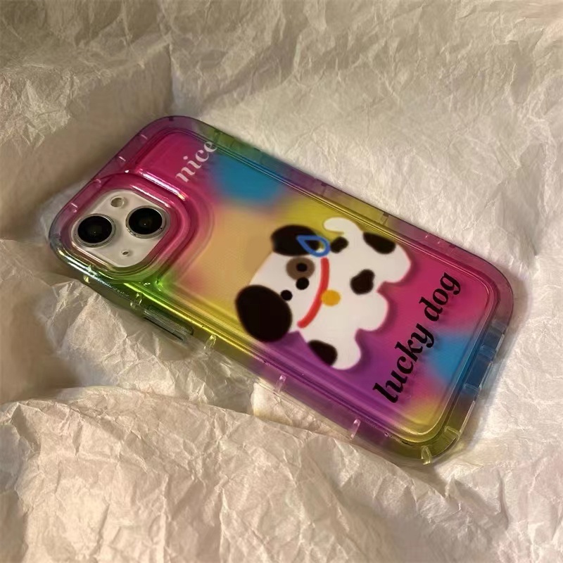 Soft Case Silikon TPU Transparan Motif Anjing Untuk IPhone 11 12 13 14 Pro XS Max 7 8 Plus X XR 6 6S