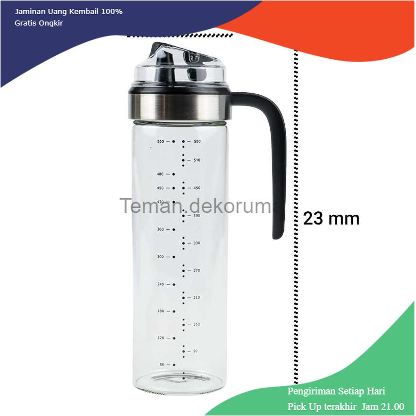 TD -PR AN RUI Botol Minyak Olive Oil Cooking Seasoning Bottle 550ml - YH-033