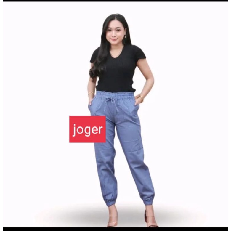 Celana wanita soft jeans Kulot, joger dan kimpol/cargo