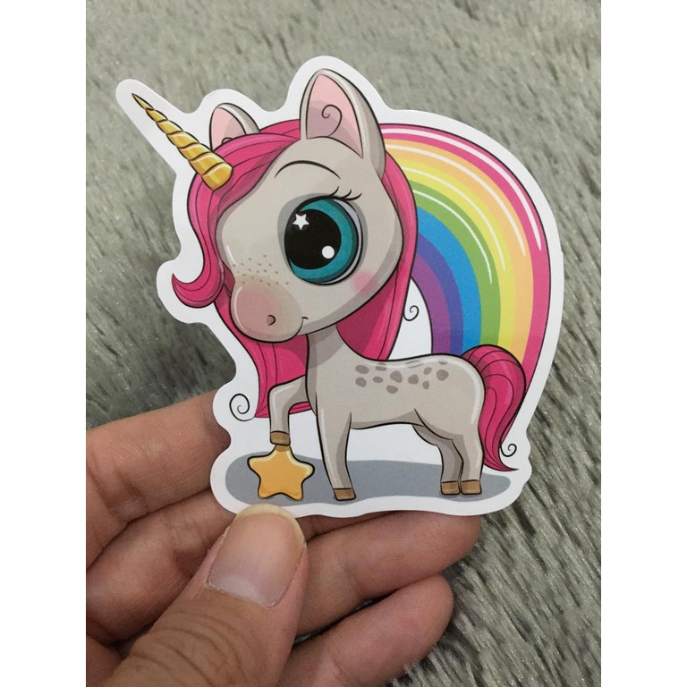 

STICKER UNICORN BIG 50 PCS VINIL ANTI AIR AESTHETIC SCRAPBOOK