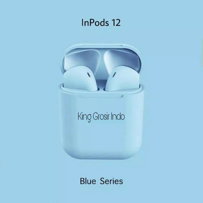 Haedset Bluetooth Inpods 12 Macaron Warna Macaron Wireless Biru Muda B7E7 Best Seller Terbagus Kuali