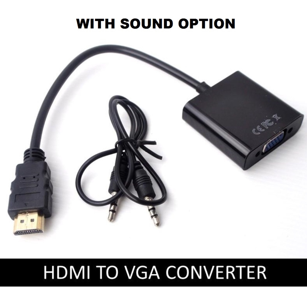 HDMI to VGA Adapter with Sound Cable