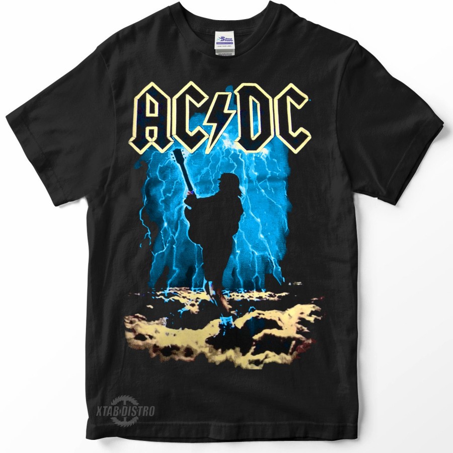 Kaos ACDC - LIGHTNING / Premium Tshirt Acdc Rock n Roll Hnm Uniqlo