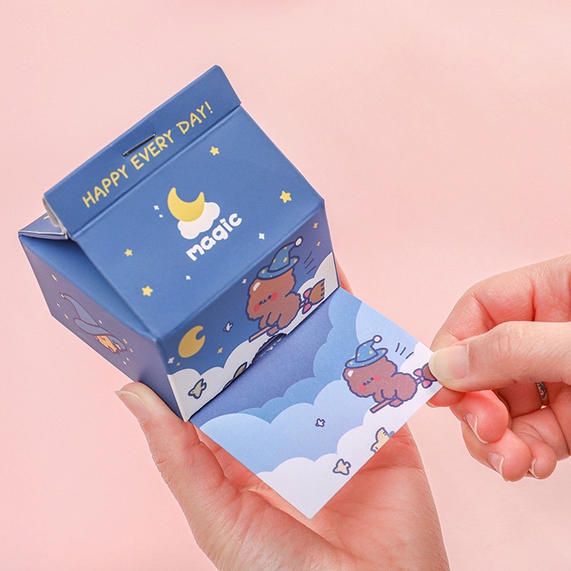 Sticky Note Milky Box Memo Pad Kotak Susu 200lembar / Memo Pad Kotak Susu 200lembar