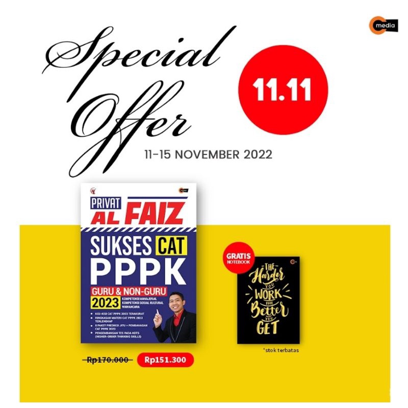 Terbaru Buku Sukses CAT PPPK 2023 Guru & Non Guru - Privat Al Faiz - Cmedia