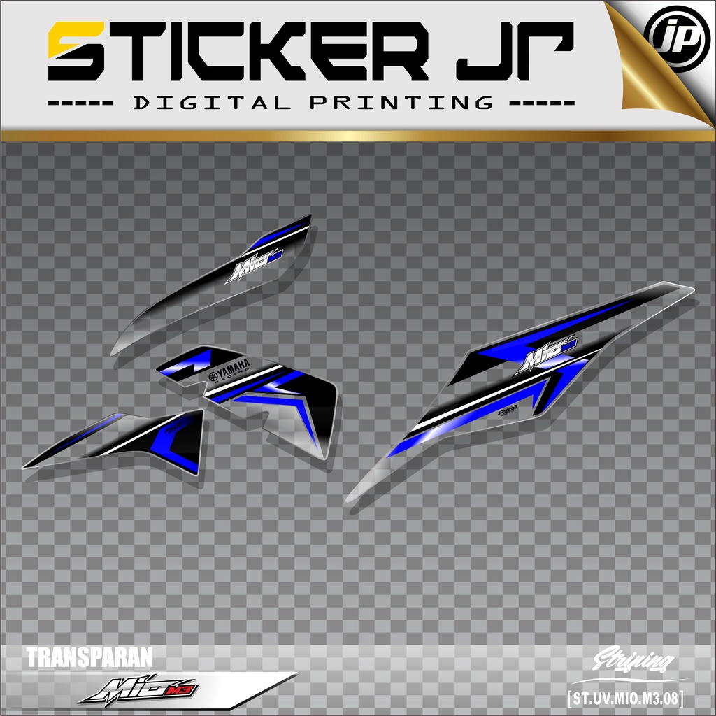 STICKER STRIPING MOTOR MIO M3  BAHAN TRANSPARAN - STICKER MIO M3 JP08