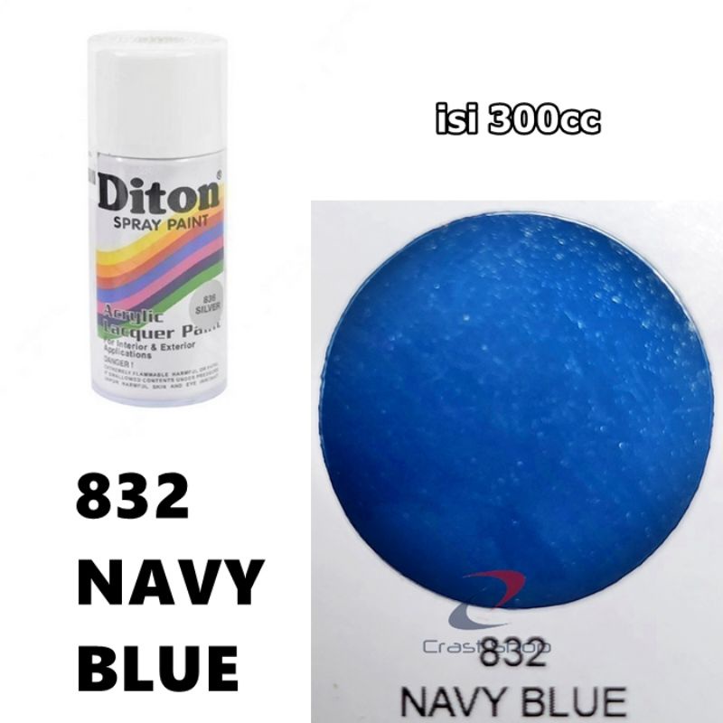 Cat Pilox Diton Navy Blue 832 300cc Warna Biru Laut AL Sepeda Motor Mobil Velg Mesin Helm