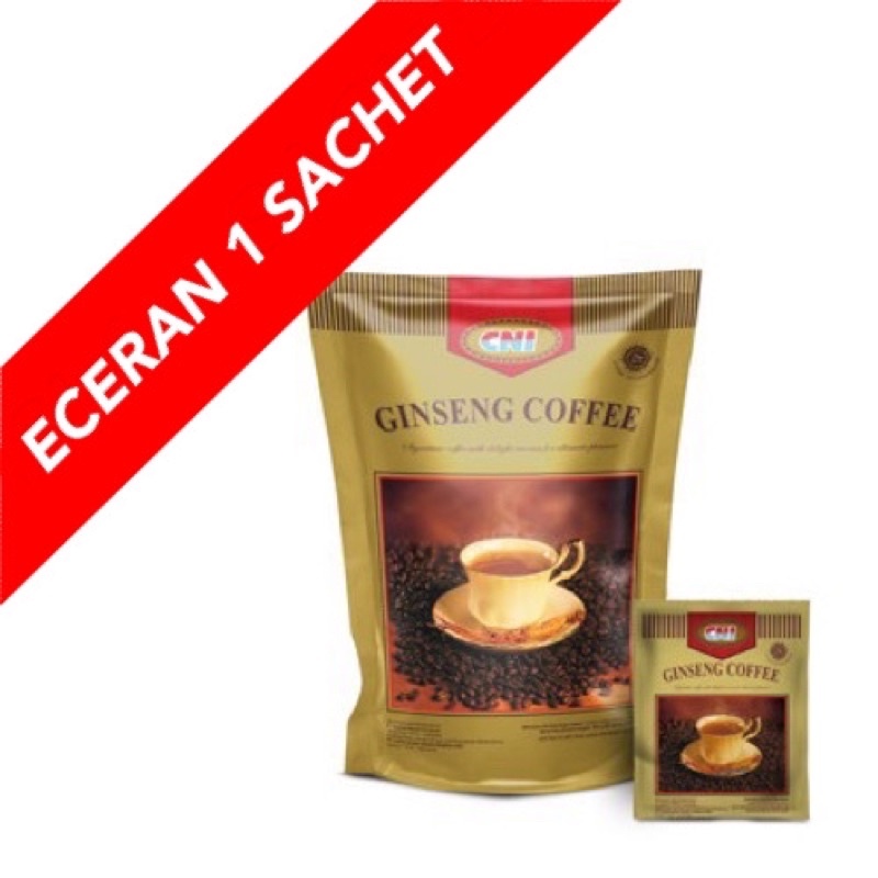 

[PAKET HEMAT] GINSENG COFFEE CNI KOPI GINSENG ASLI ORIGINAL PAKET HEMAT EKONOMIS ECERAN 1 SACHET