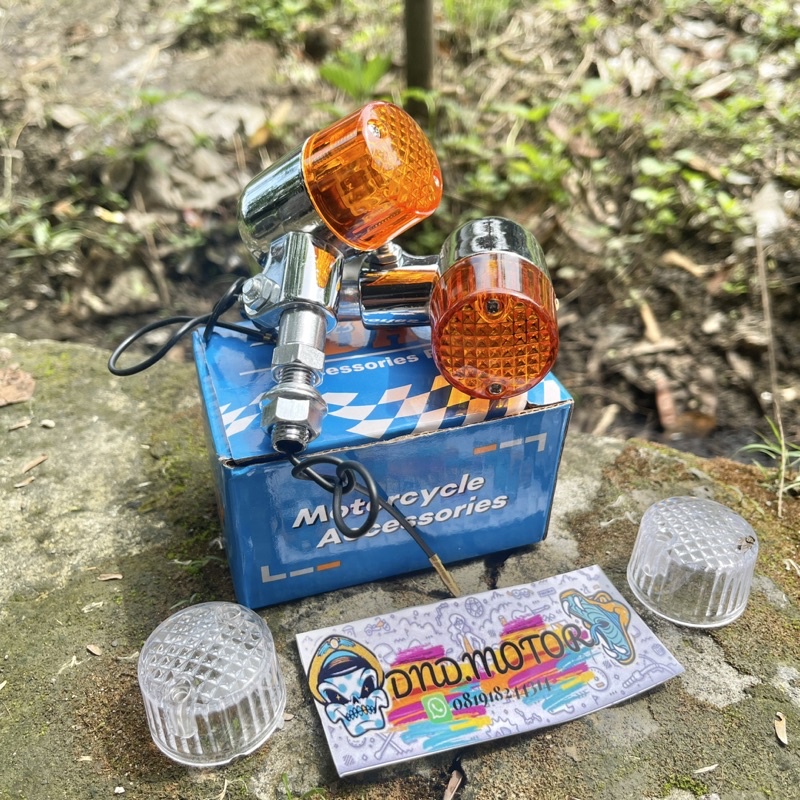 A001 Sein Palu Kotak Bulat SPORTS DAY besi lampu reteng sen riting reting cb murah