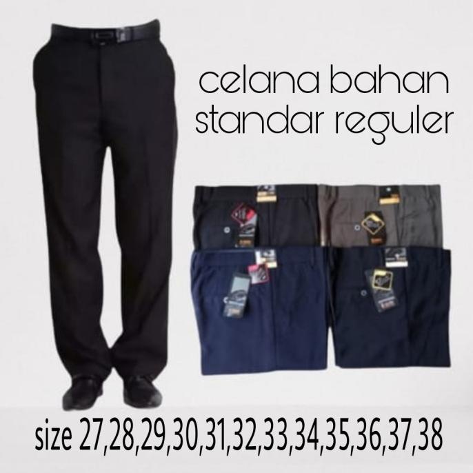 Celana bahan CARDINAL | Kain | Formal kantor | Slim fit pria hitam