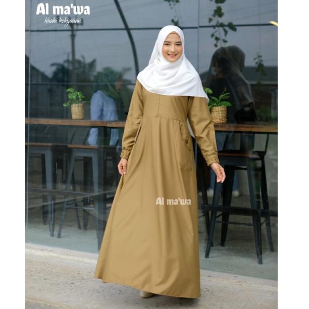 NEW PRODUCT GAMIS KERJA DINAS TOYOBO KHAKI/PNS/PDH PEMDA/ABU BASAH/HITAM PUTIH AL MA'WA ☄ 854
